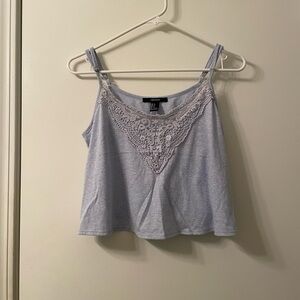 Light Blue Lace Tank Top